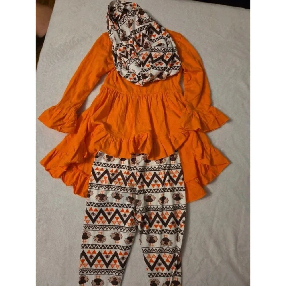 Thanksgiving day outfit - turkey - girl - seasonal